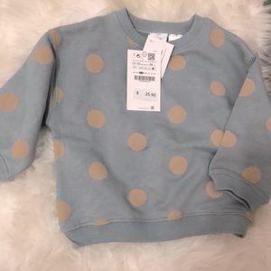 Polkadot sweatshirt for baby girl 12-18 months